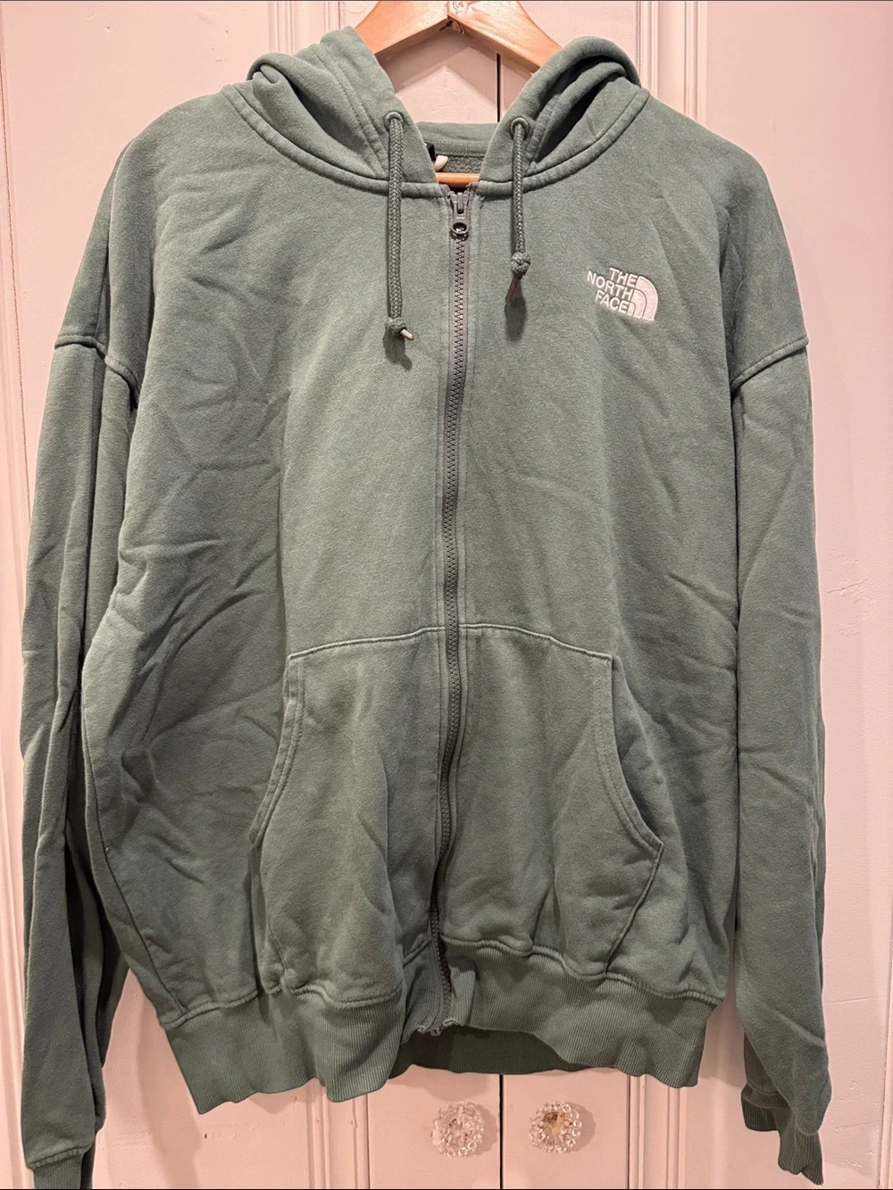 The North Face Sage Green Full-Zip Hoodie Jacket